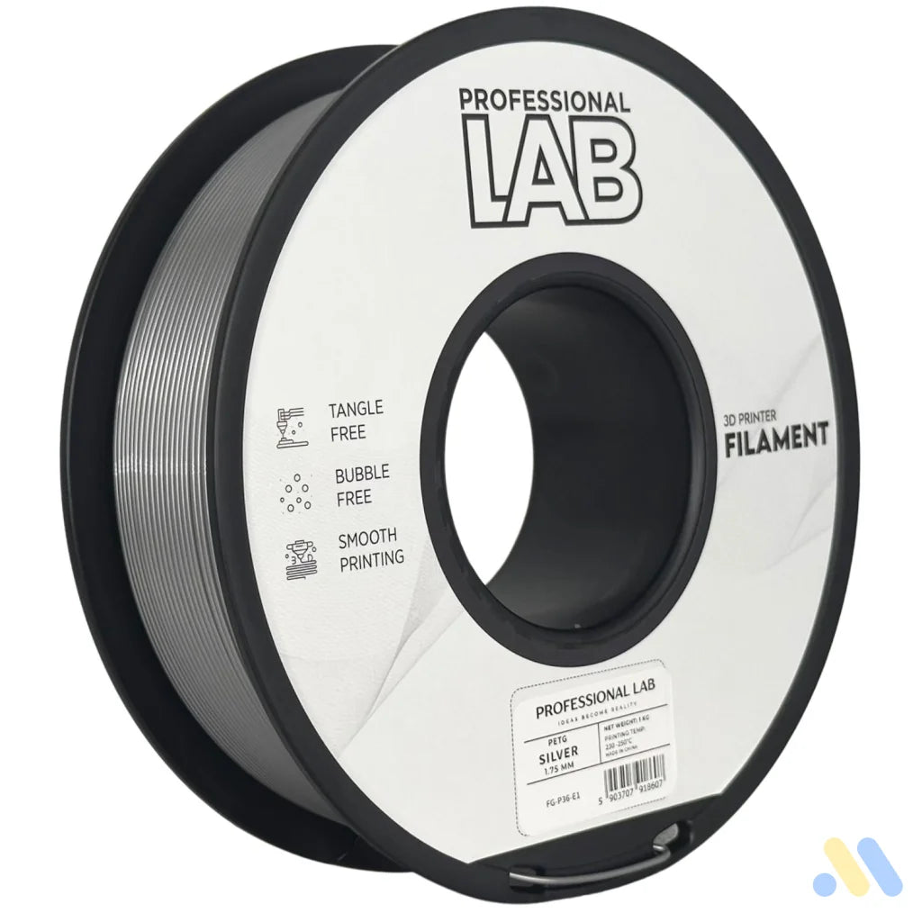 PETG combines the strength of ABS with the ease of PLA. It's slightly flexible, highly durable, and resistant to moisture and chemicals – great for functional and outdoor prints.