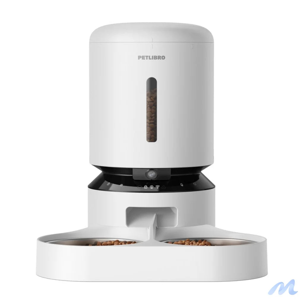 Petlibro Granary camera feed dispenser with double bowl, 5L (white)