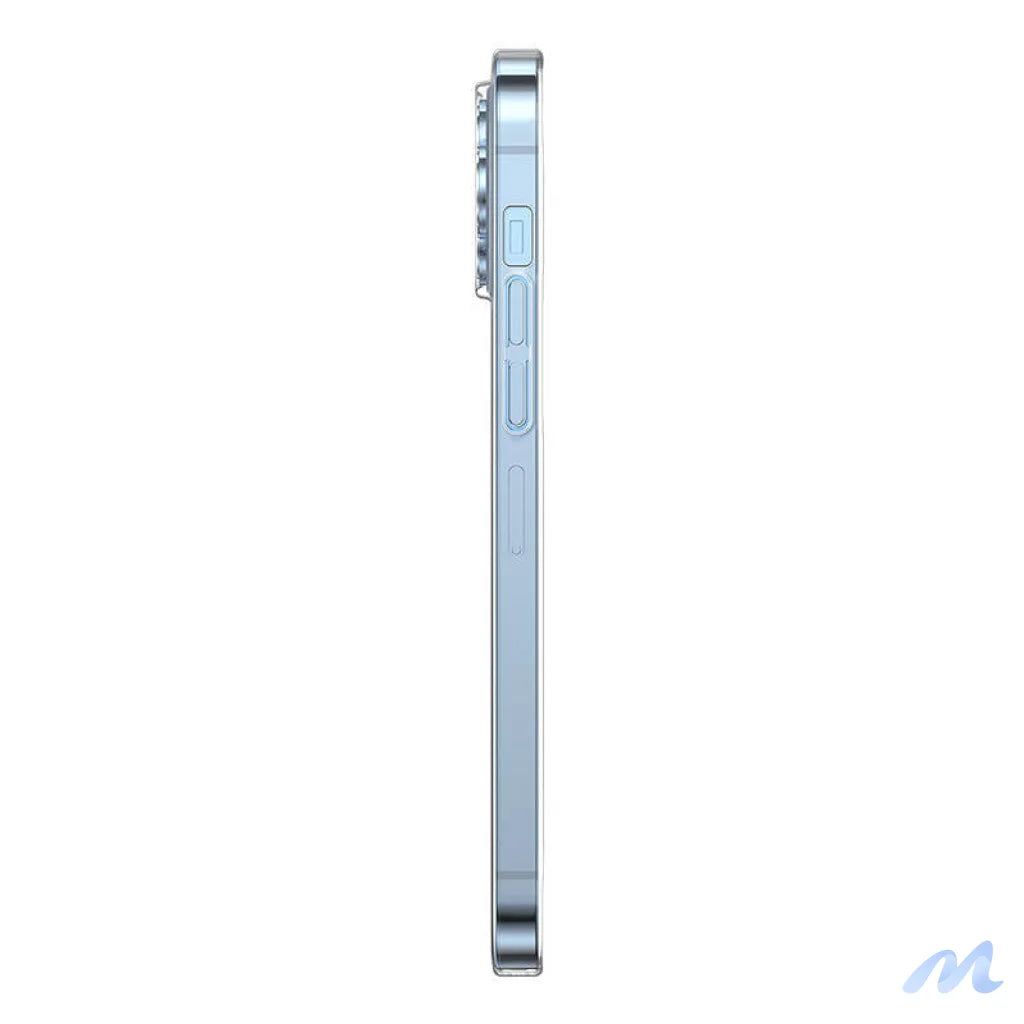 Phone case Baseus Magnetic Crystal Clear for iPhone 13 Pro (transparent) with all-tempered-glass screen protector and cleaning kit