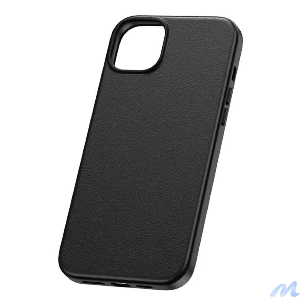 Phone Case for iPhone 15 ProMax Baseus Fauxther Series (Black)
