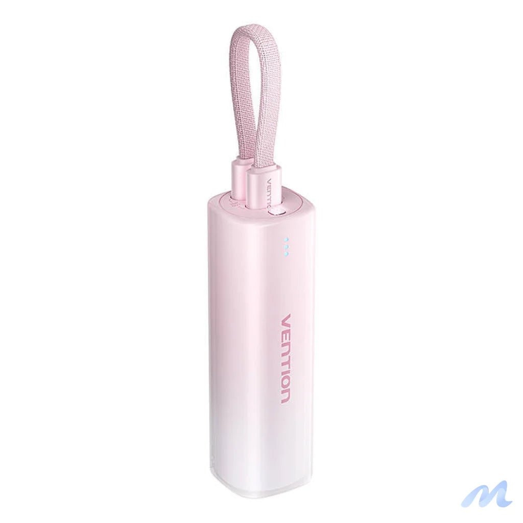 Powerbank 5000mAh Vention FHWR0 20W + USB-C to lightning cable (pink)
