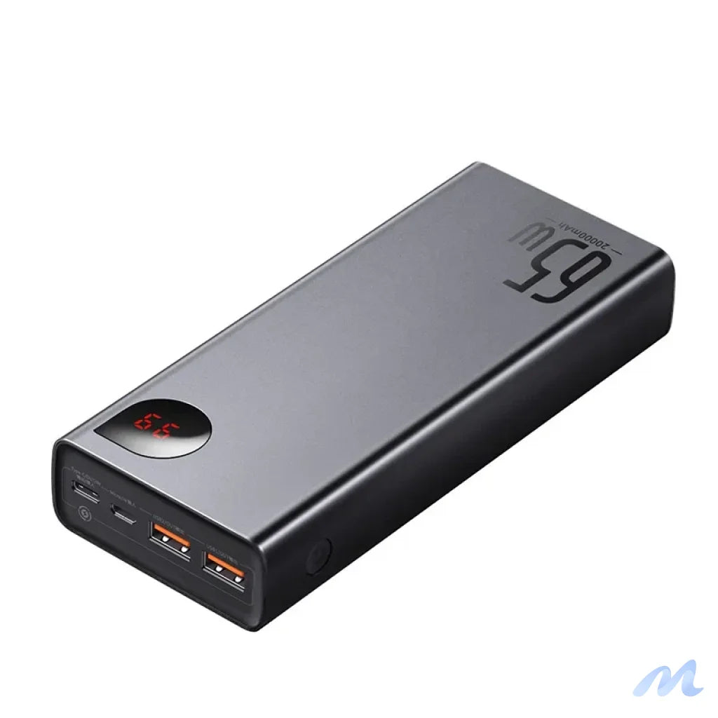Powerbank Baseus Adaman Metal 20000mAh PD QC 3.0 65W 2xUSB + USB-C + micro USB (Black)