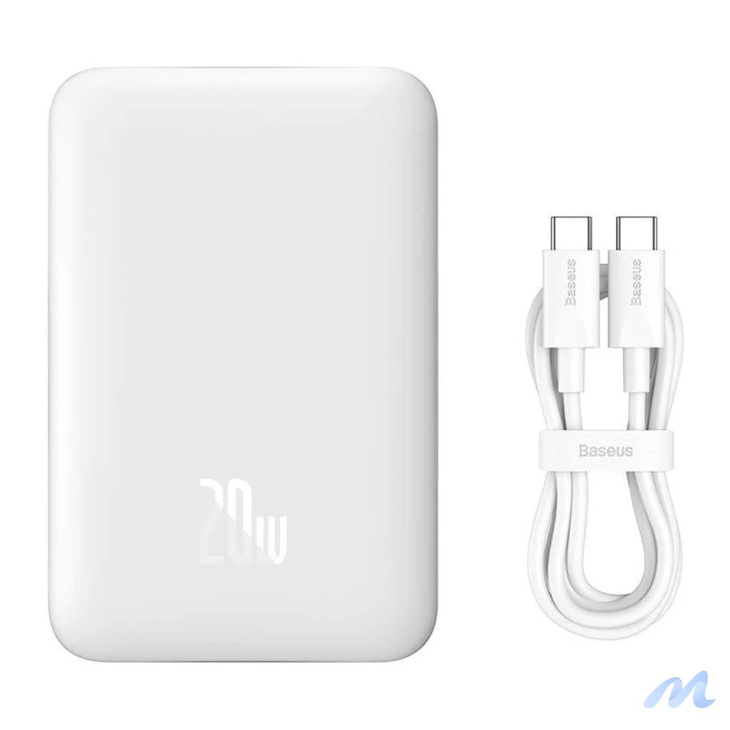 Powerbank Baseus Magnetic, 10000mAh, USB-C 20W, MagSafe (white)