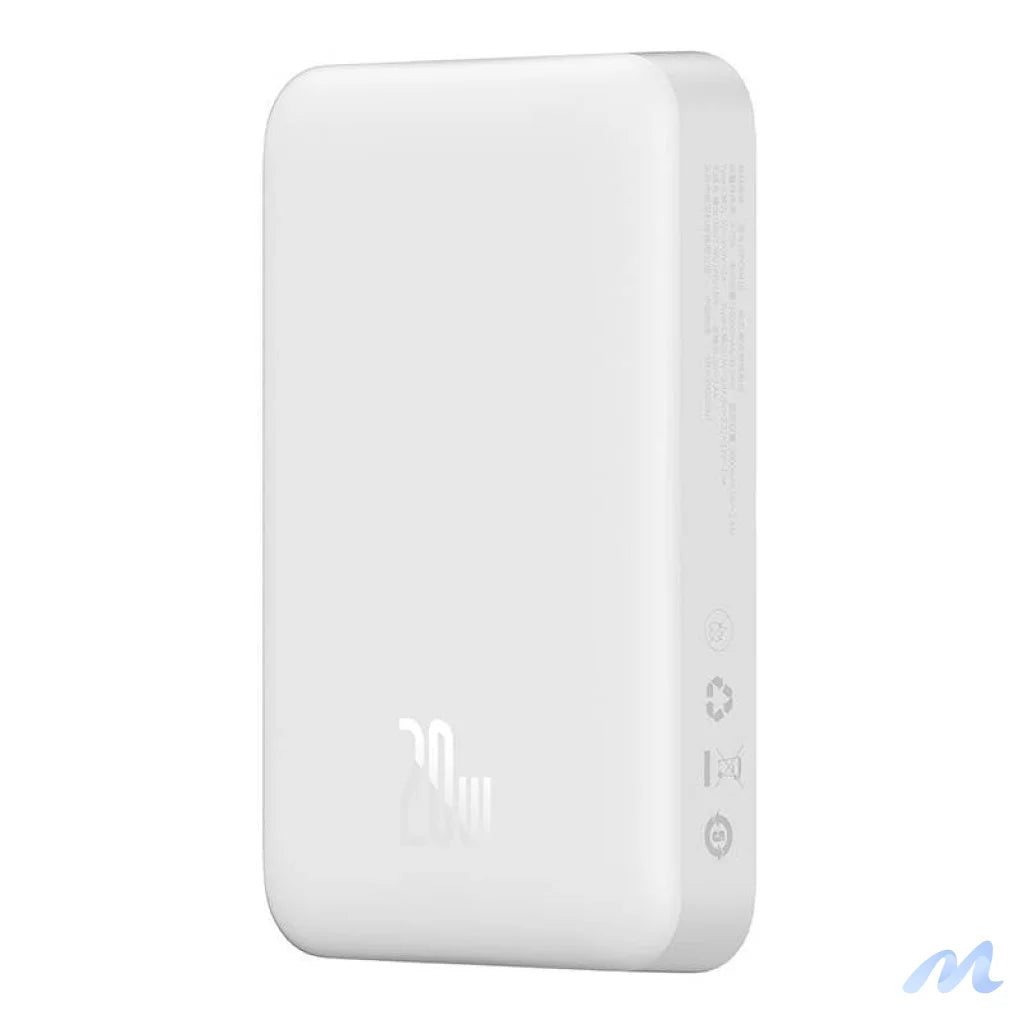 Powerbank Baseus Magnetic, 10000mAh, USB-C 20W, MagSafe (white)