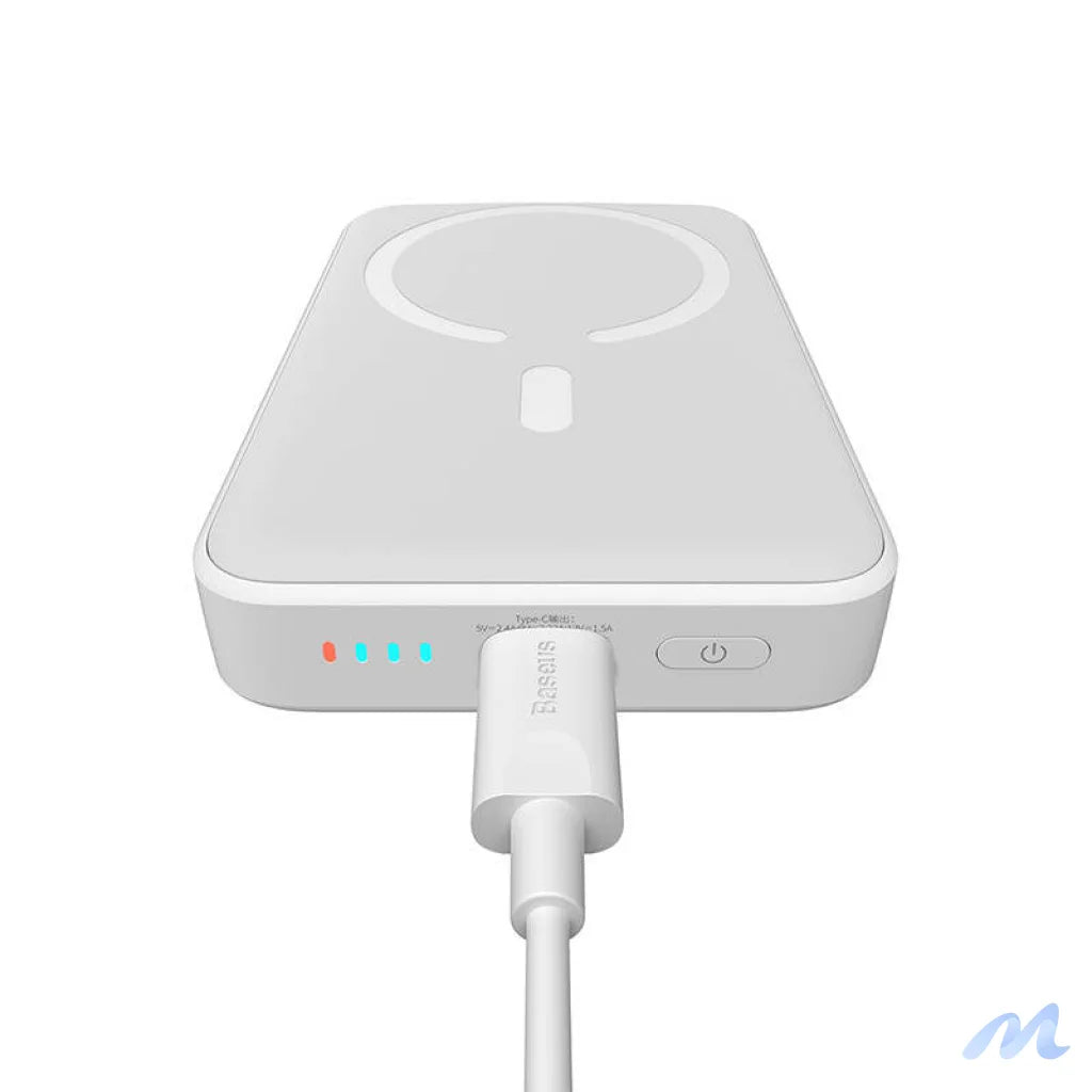 Powerbank Baseus Magnetic, 10000mAh, USB-C 20W, MagSafe (white)