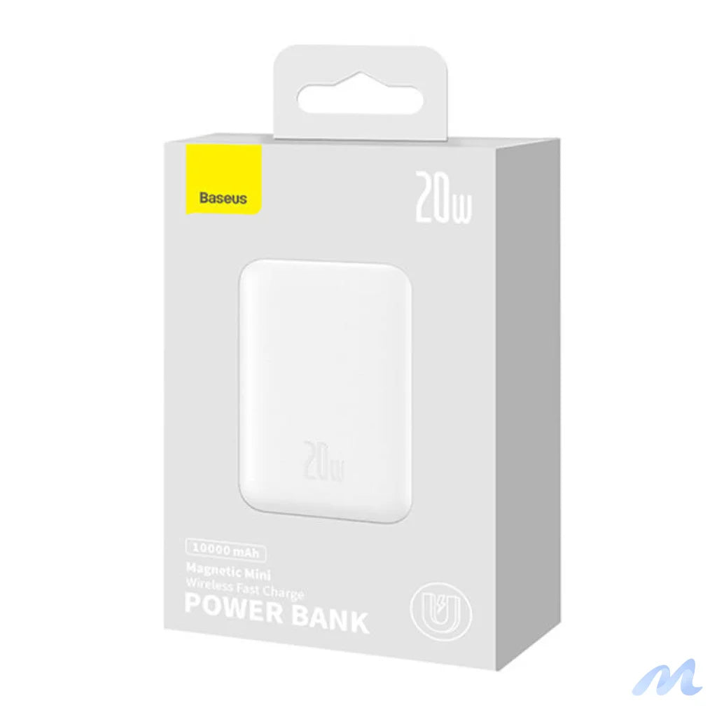 Powerbank Baseus Magnetic, 10000mAh, USB-C 20W, MagSafe (white)