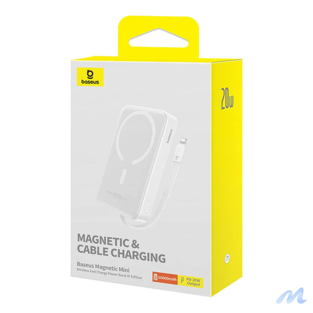 Powerbank Baseus Magnetic Mini 10000mAh, Lightning 20W MagSafe (white)