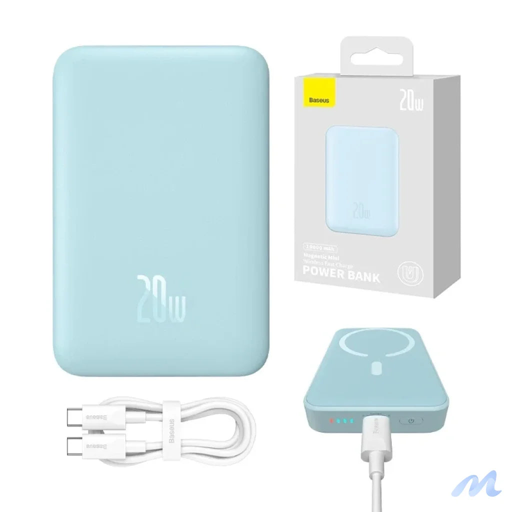 Powerbank Baseus Magnetic Mini 10000mAh, USB-C 20W MagSafe (blue)