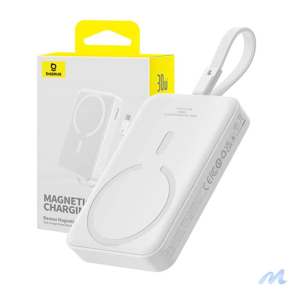 Powerbank Baseus Magnetic Mini 10000mAh, USB-C 30W MagSafe (white)