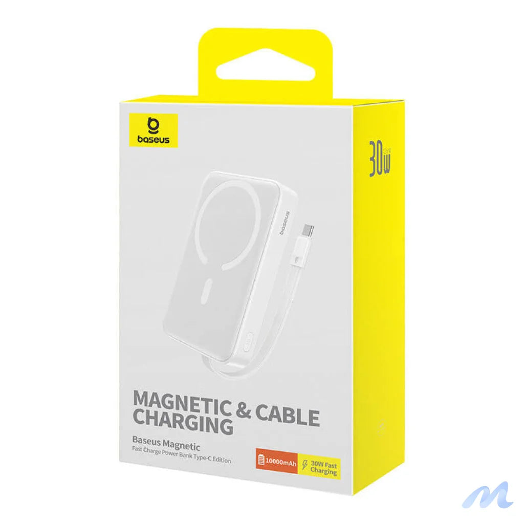 Powerbank Baseus Magnetic Mini 10000mAh, USB-C 30W MagSafe (white)