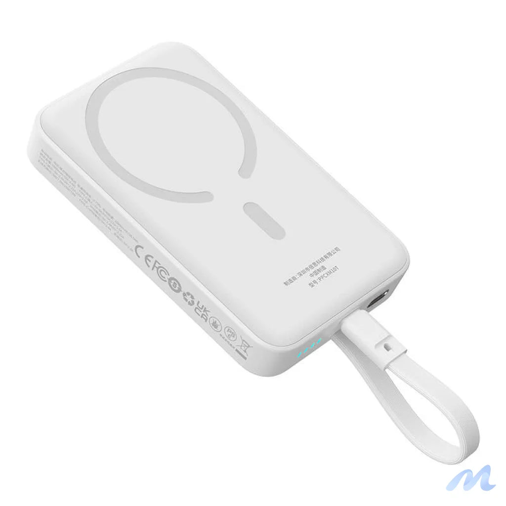 Powerbank Baseus Magnetic Mini 10000mAh, USB-C 30W MagSafe (white)