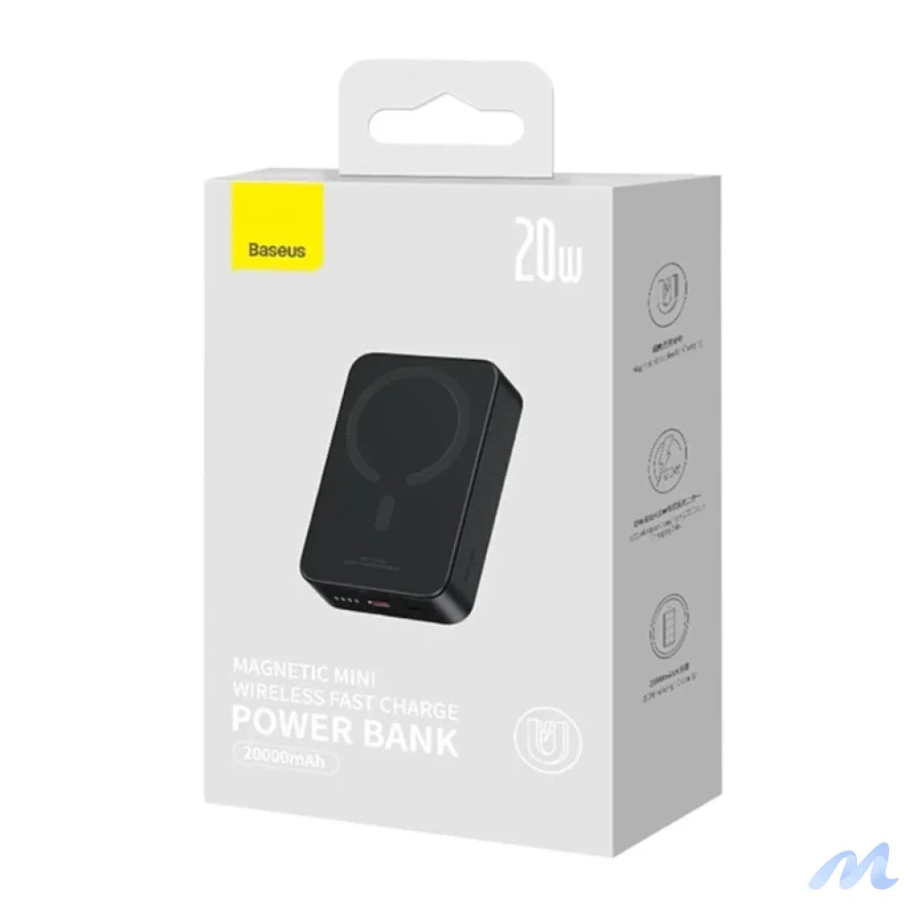 Powerbank Baseus Magnetic Mini 20000mAh, USB-C 20W MagSafe (black)