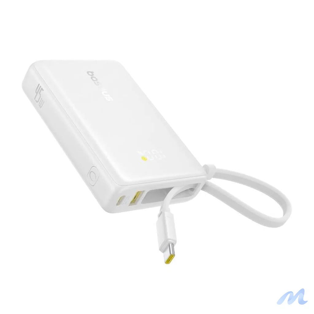 Powerbank Baseus PicoGo Digital Display 10000mAh 45W (biały)