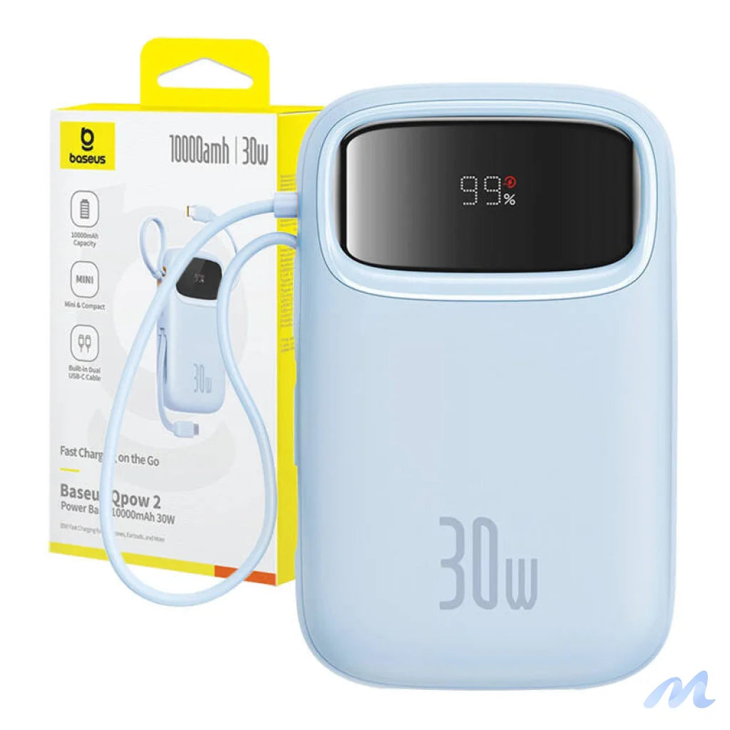 Powerbank Baseus QPow 2 10000mAh 30W 2xUSB-C (blue)