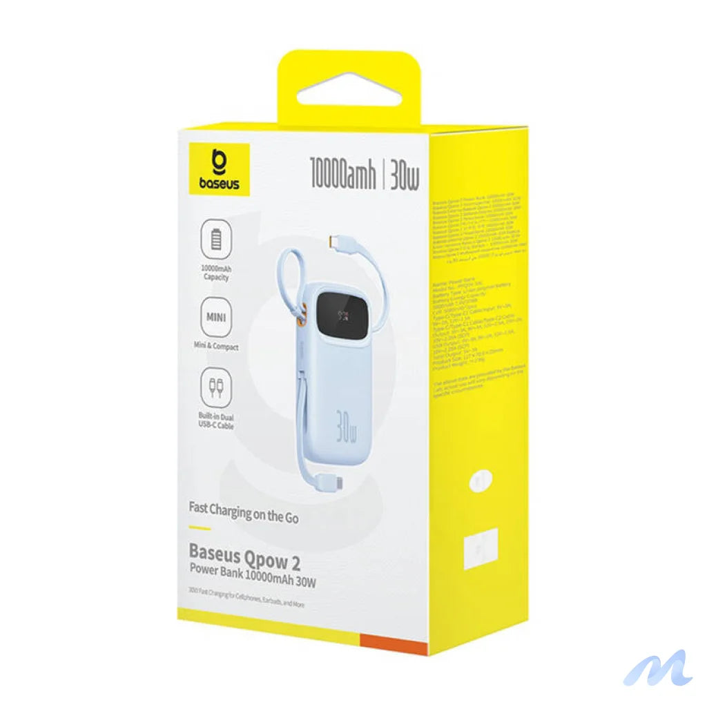 Powerbank Baseus QPow 2 10000mAh 30W 2xUSB-C (blue)