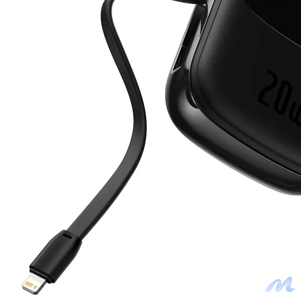 Powerbank Baseus Qpow PRO with Lightning cable, USB-C port and USB 20000mAh, 20W (Black)