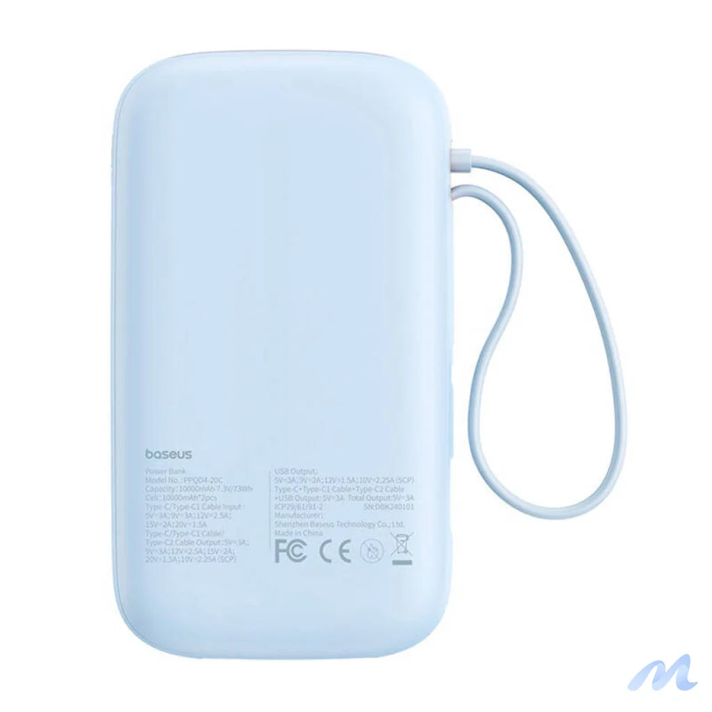Powerbank Baseus QPow2 20000mAh 30W 2xUSB-C (blue)