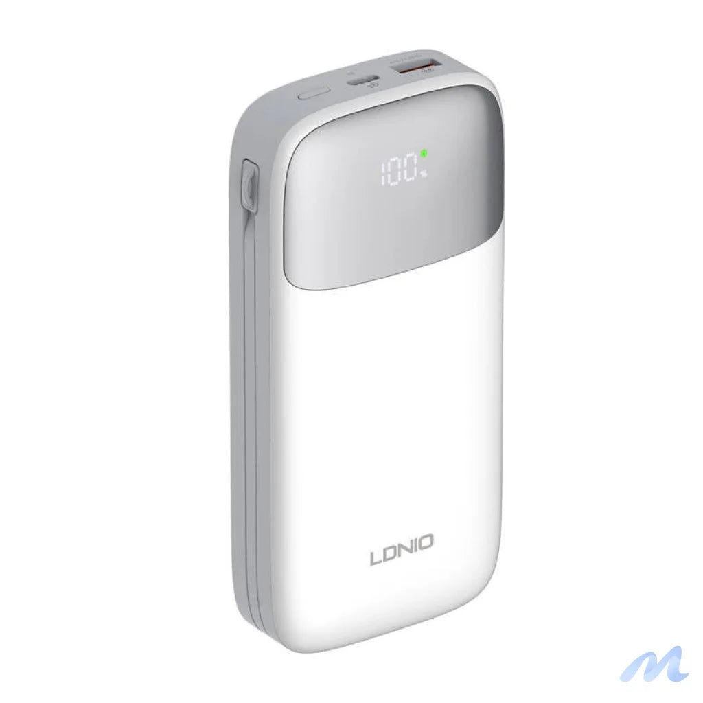 Powerbank LDNIO PQ20 22.5W 20000mAh USB-C, lightning (biały)