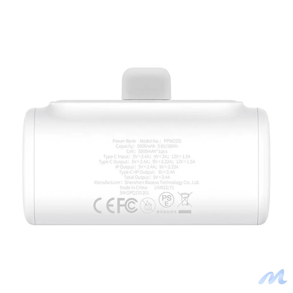 Powerbank OS-Baseus Compact IP 5000mAh 20W (white)