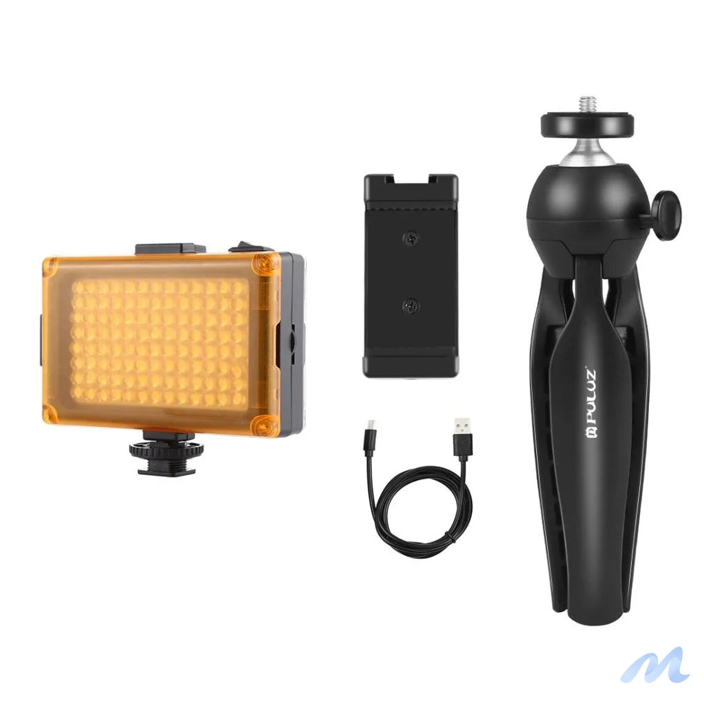 Puluz live recording set tripod + LED lamp + phone clip PKT3131B