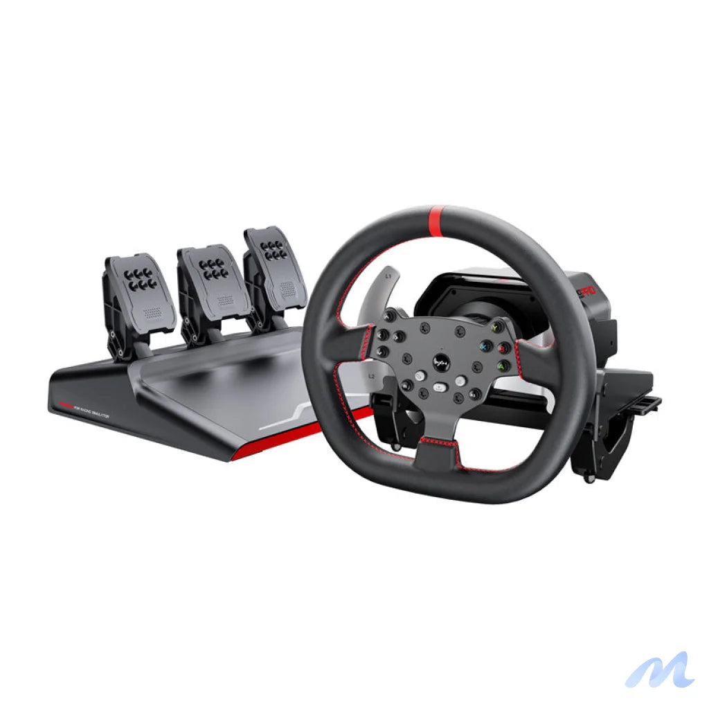 PXN-V10 Pro gaming set - steering wheel + pedals + mounting clamps (PC / PS4 / Xbox One / Xbox Series X|S)