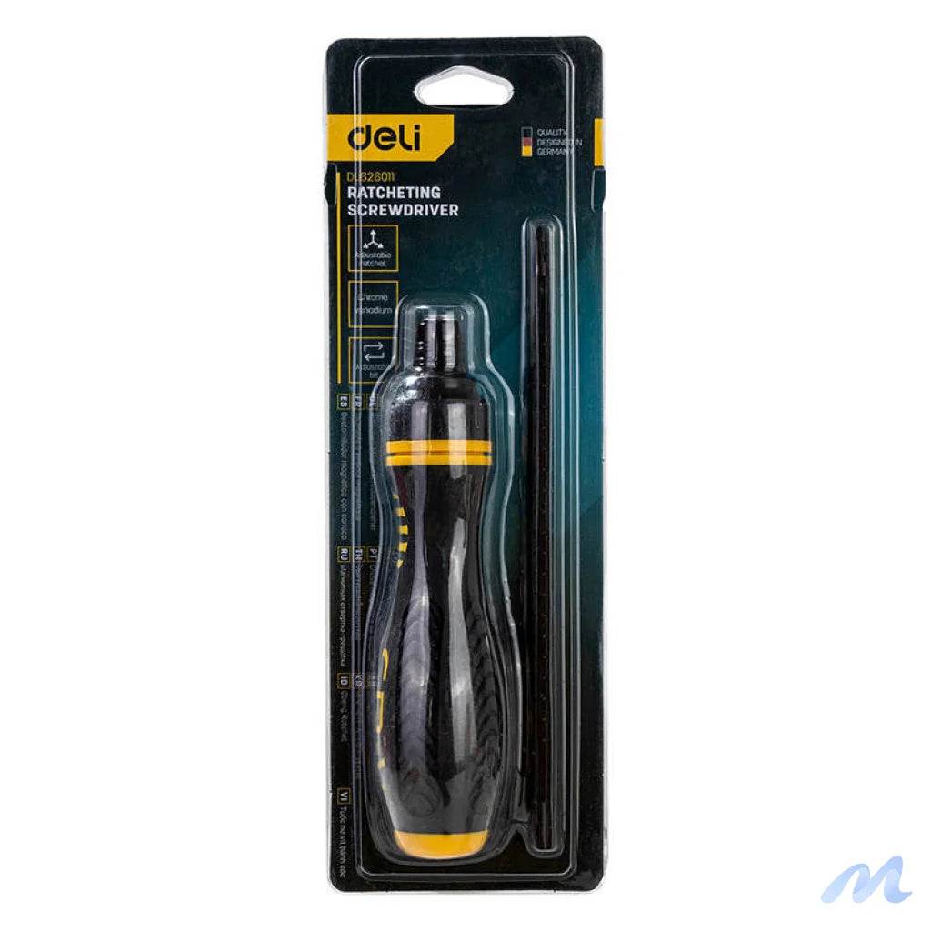 Ratchet screwdriver Deli Tools EDL626011, 6/PH2x180mm
