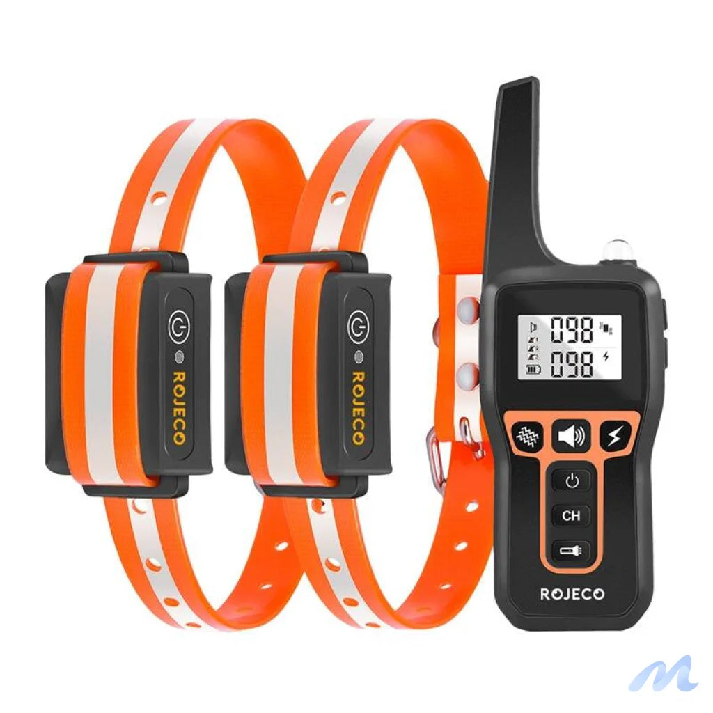 Rojeco PD5291000m Dog Training Collar with 2 Collars