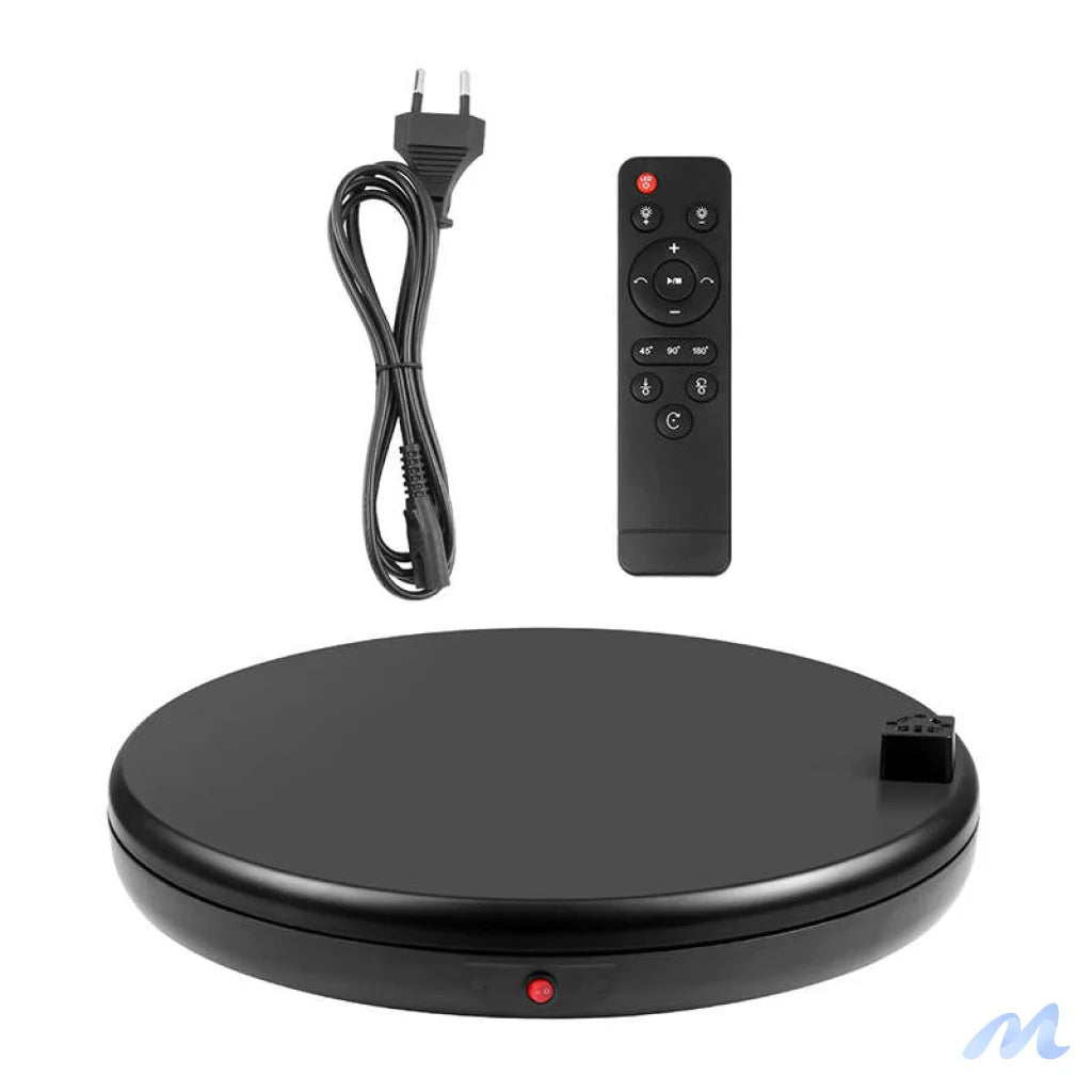 Rotating display stand Puluz with power socket 45 cm (black)