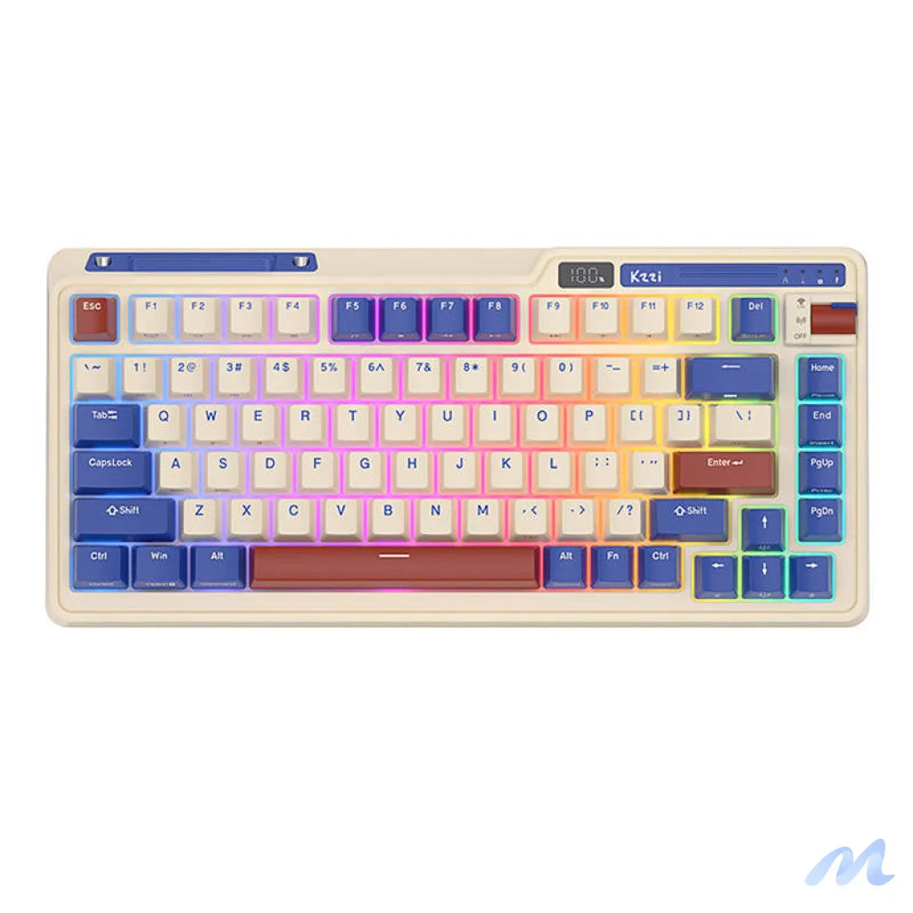 Royal Kludge KZZI K75 pro RGB wireless mechanical keyboard, Moment Switch (retro blue) (QWERTY)