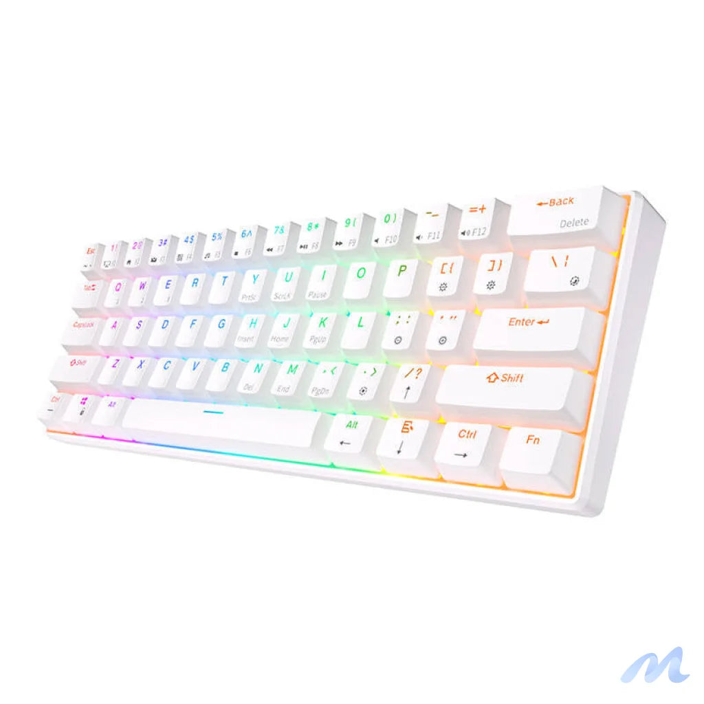 Royal Kludge RK61 RGB mechanical keyboard, brown switch (white) (QWERTY)