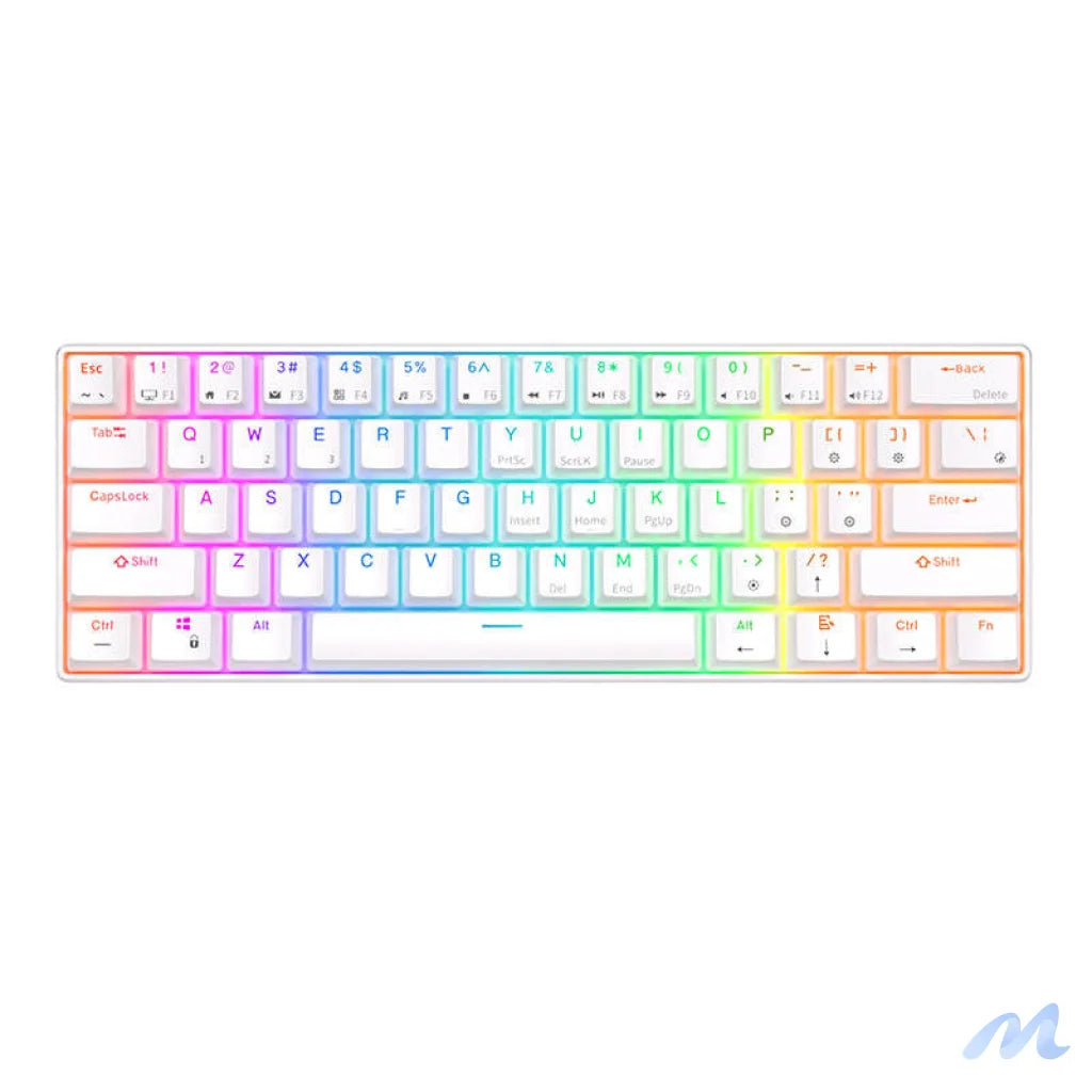 Royal Kludge RK61 RGB mechanical keyboard, brown switch (white) (QWERTY)