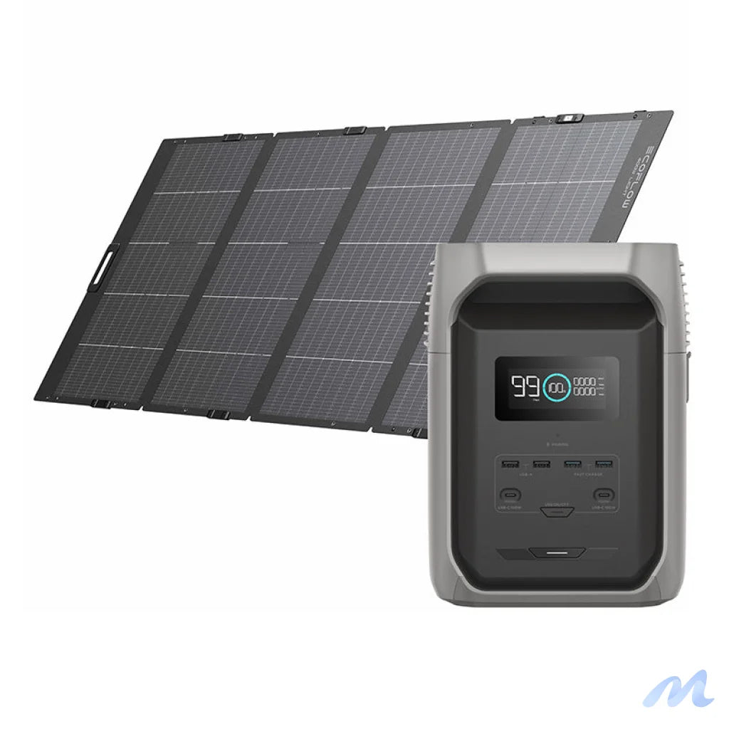 Set: EcoFlow Delta 3 1500 power station + 400W photovoltaic panel.