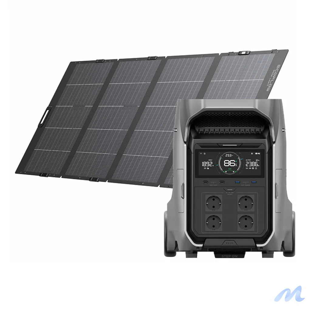 Set: EcoFlow Delta Pro 3 power station + 400W photovoltaic panel.