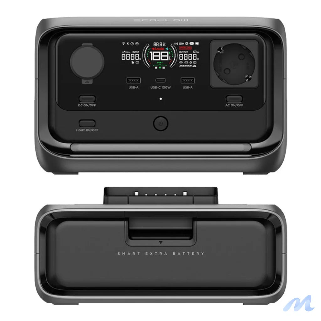 Set: EcoFlow River 3 Plus power station + additional 286Wh battery.