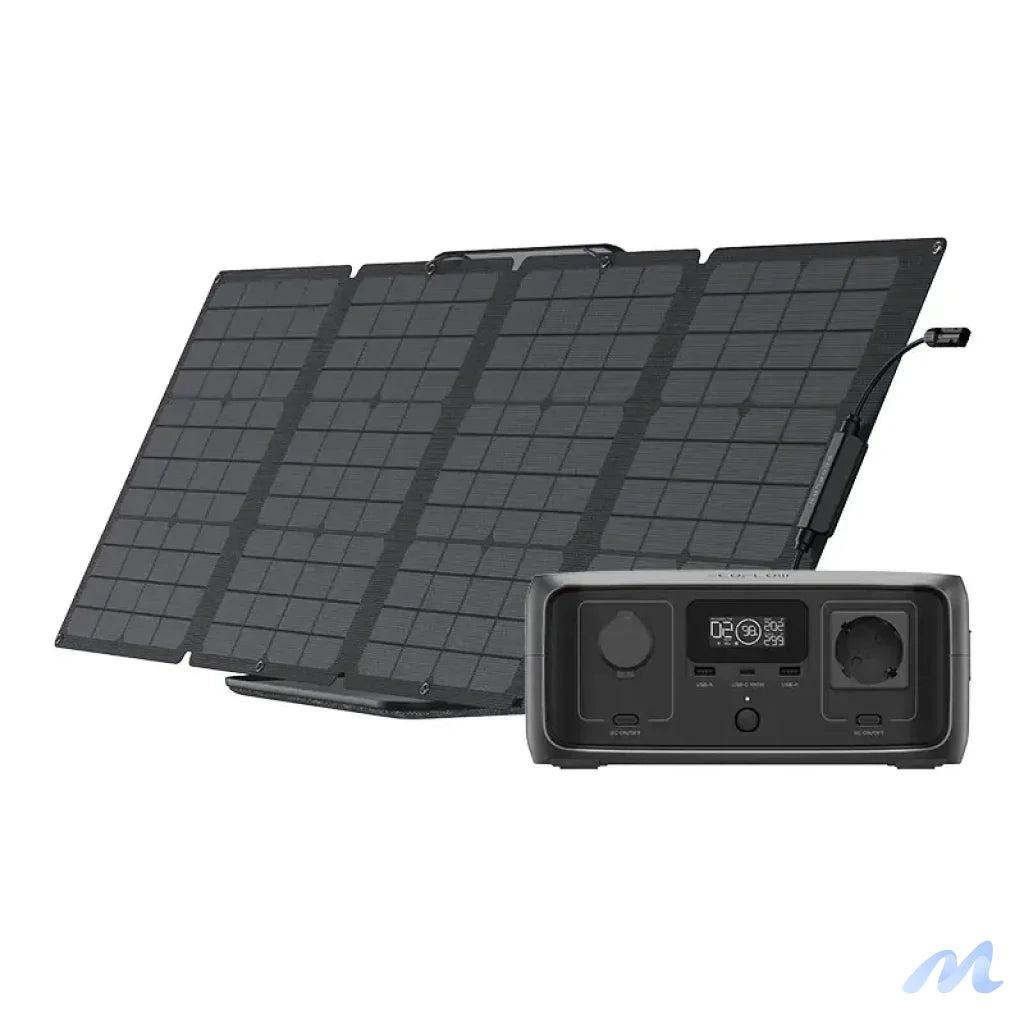Set: EcoFlow River 3 power station + 110W photovoltaic panel.