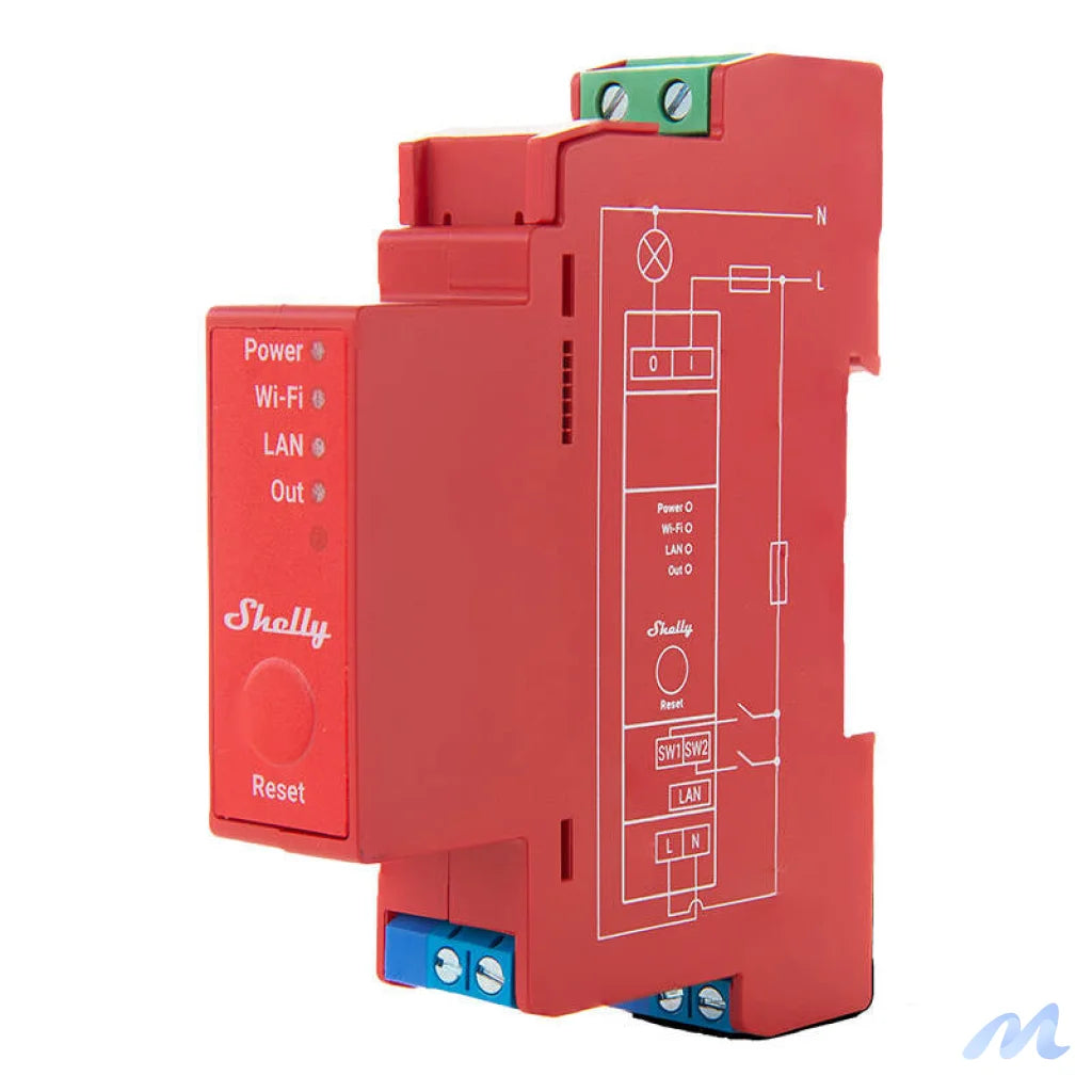 Shelly Pro 1PM DIN Rail Switch with Power measurement, 1 channel, WiFi/LAN