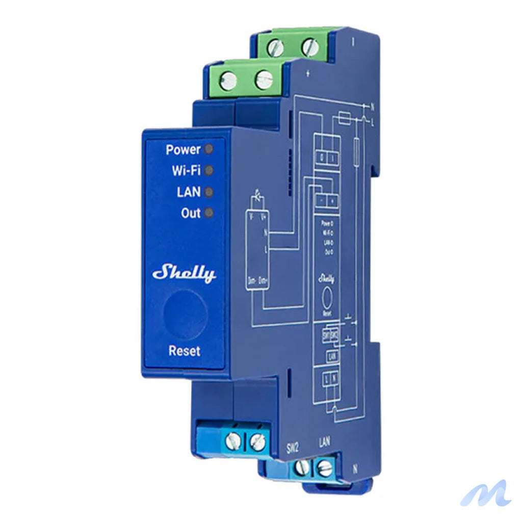Shelly Pro Dimmer 0/1-10V PM Lighting Controller, WiFi/Bluetooth