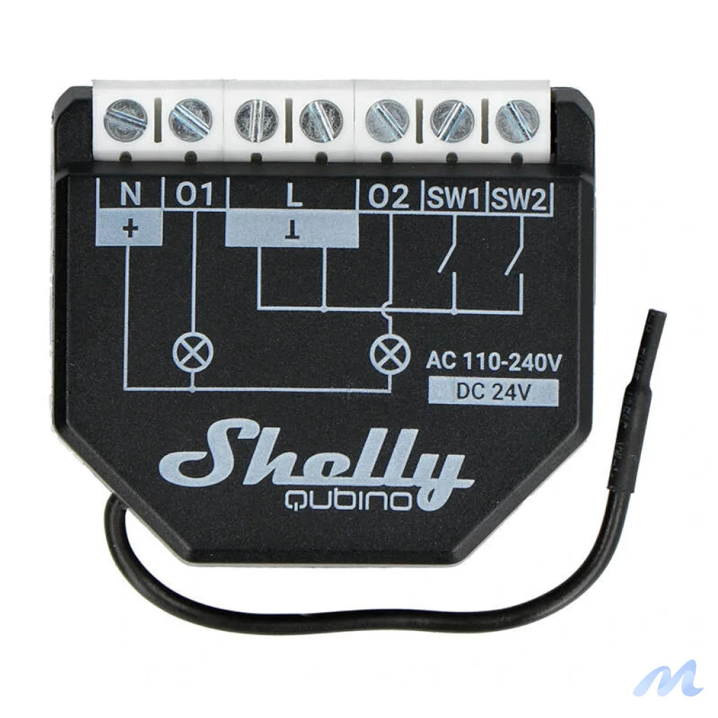 Shelly Qubino Wave2PM Controller, 2-channel, Z-Wave (Power measurement)