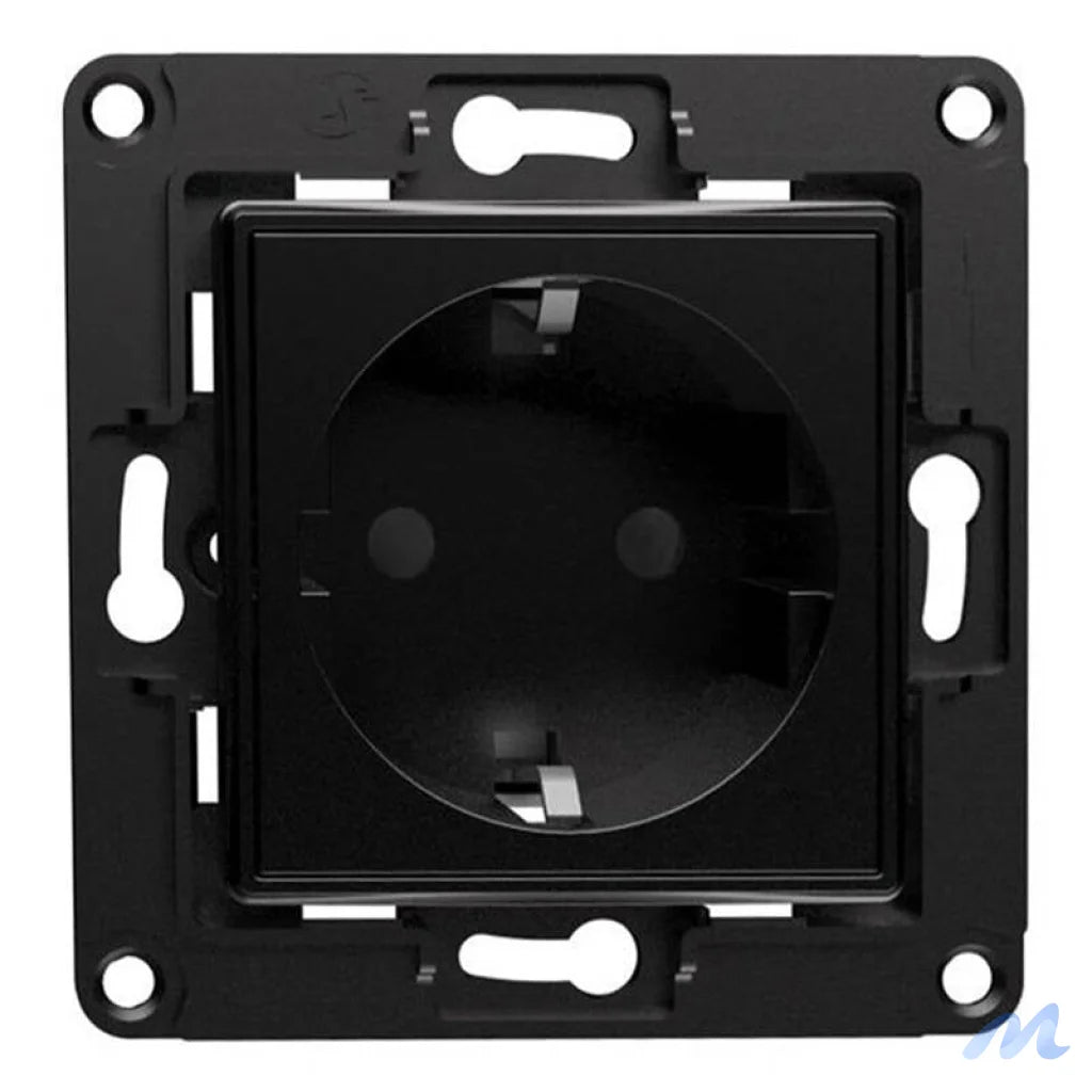 Shelly wall socket (black)