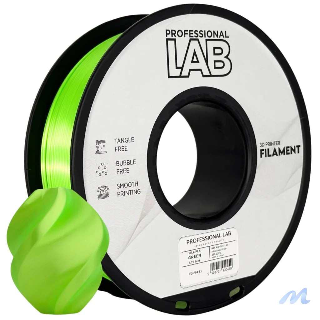 Silk PLA provides a smooth, glossy, silk-like finish. It's aesthetically appealing and perfect for decorative models or display prints.