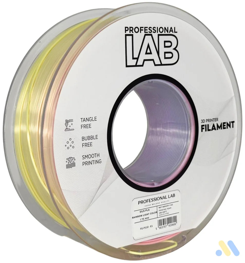 Silk PLA provides a smooth, glossy, silk-like finish. It's aesthetically appealing and perfect for decorative models or display prints.