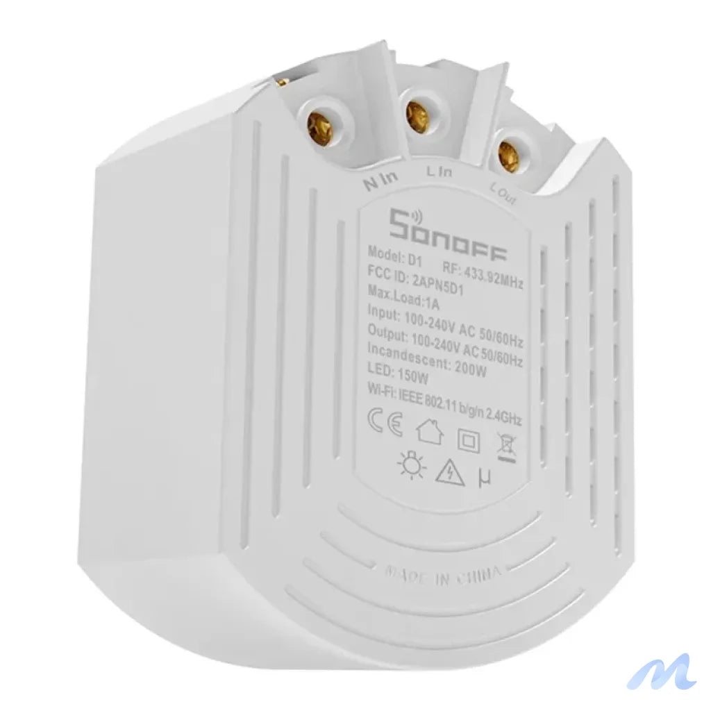 Smart Dimmer Switch Sonoff D1 with RM433R2 remote