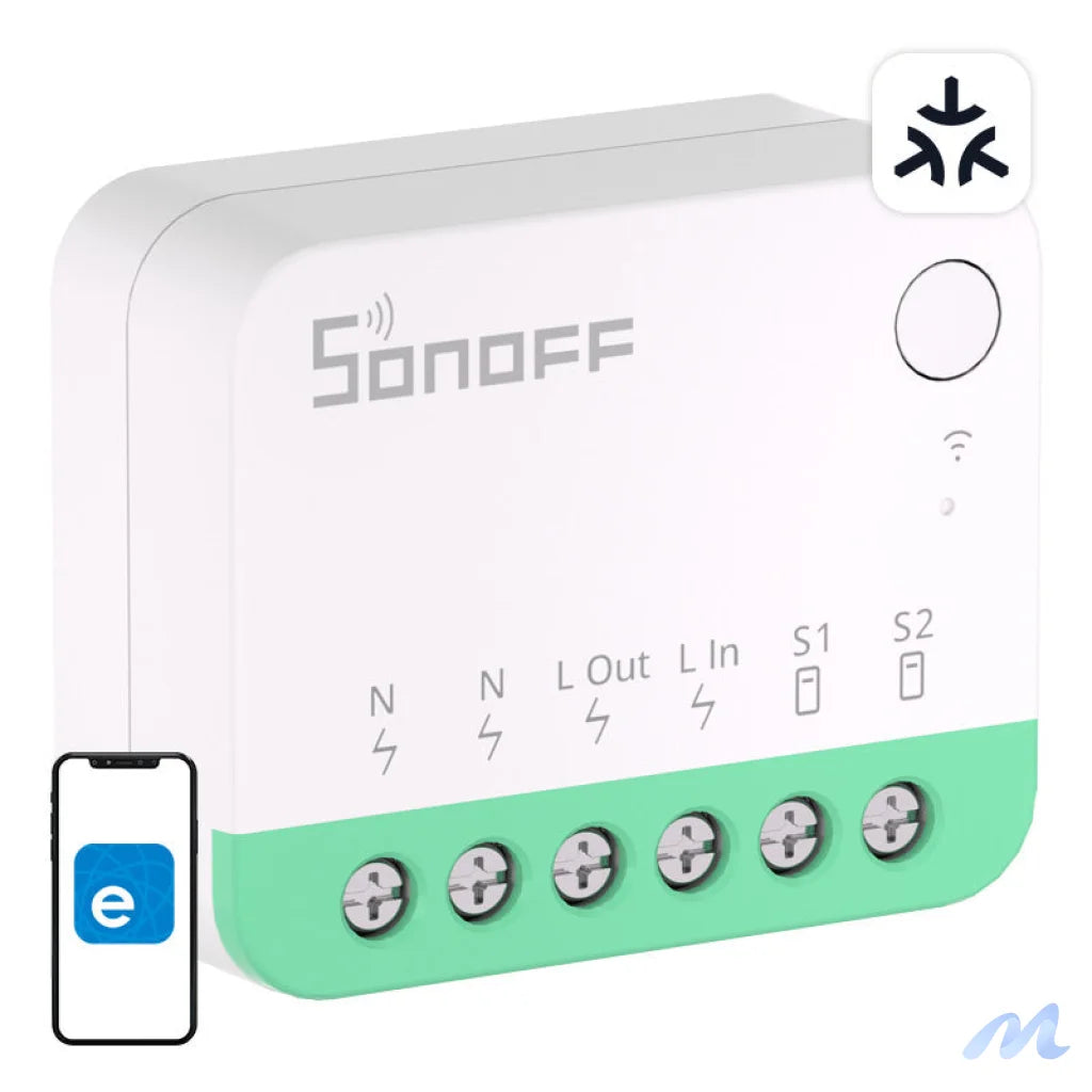 Smart mini switch WiFi Sonoff MINIR4M Matter (HomeKit, SmartThings, Home Assistant)
