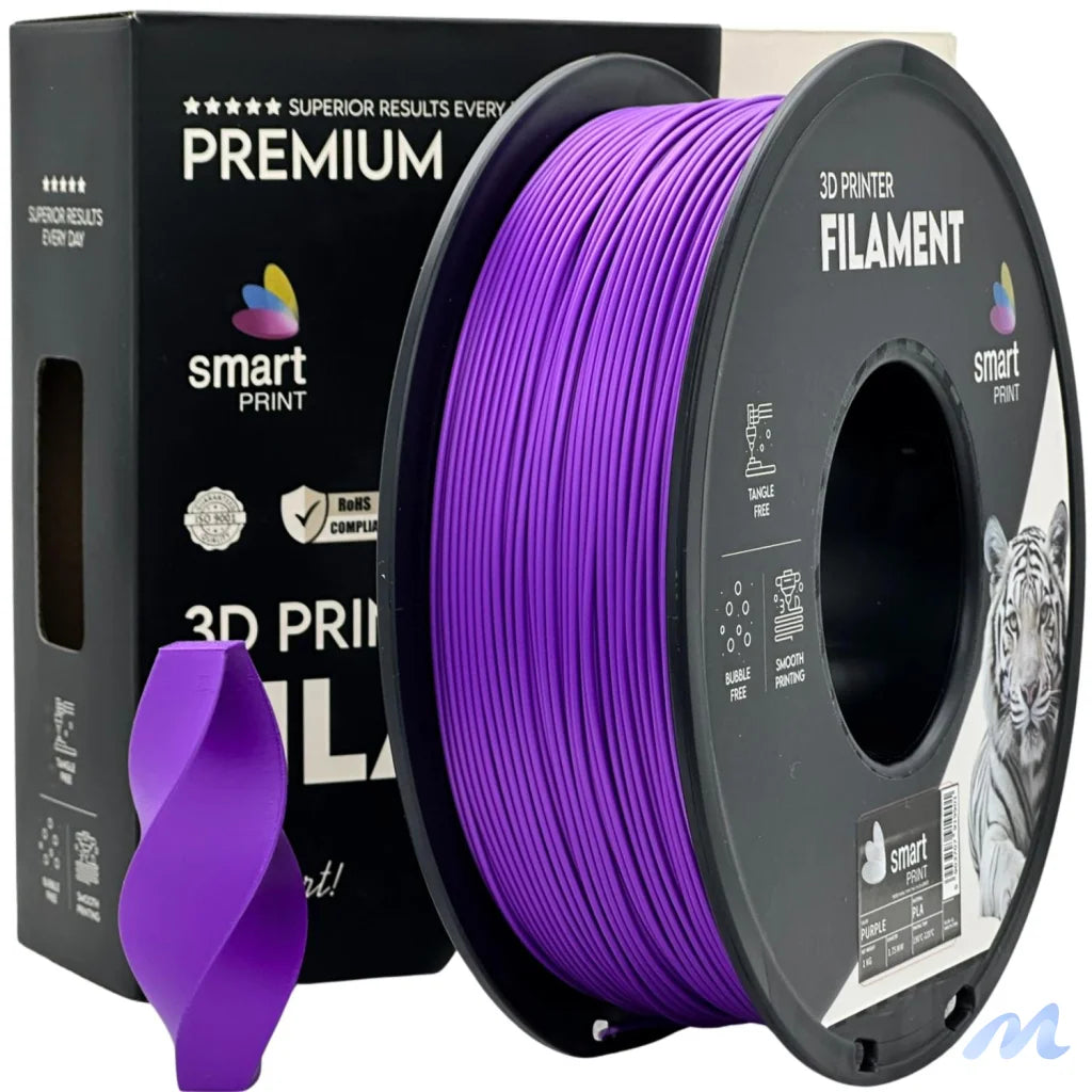 Smart Print PLA is easy to use, great for beginners. It prints smoothly with strong layer adhesion and minimal warping. Special inhibitors boost durability and color, making it ideal for everyday prints.