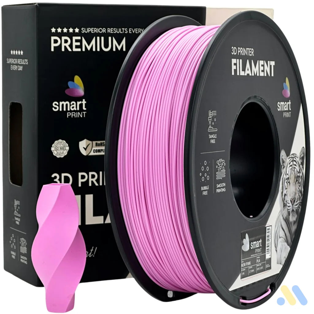 Smart Print PLA is easy to use, great for beginners. It prints smoothly with strong layer adhesion and minimal warping. Special inhibitors boost durability and color, making it ideal for everyday prints.