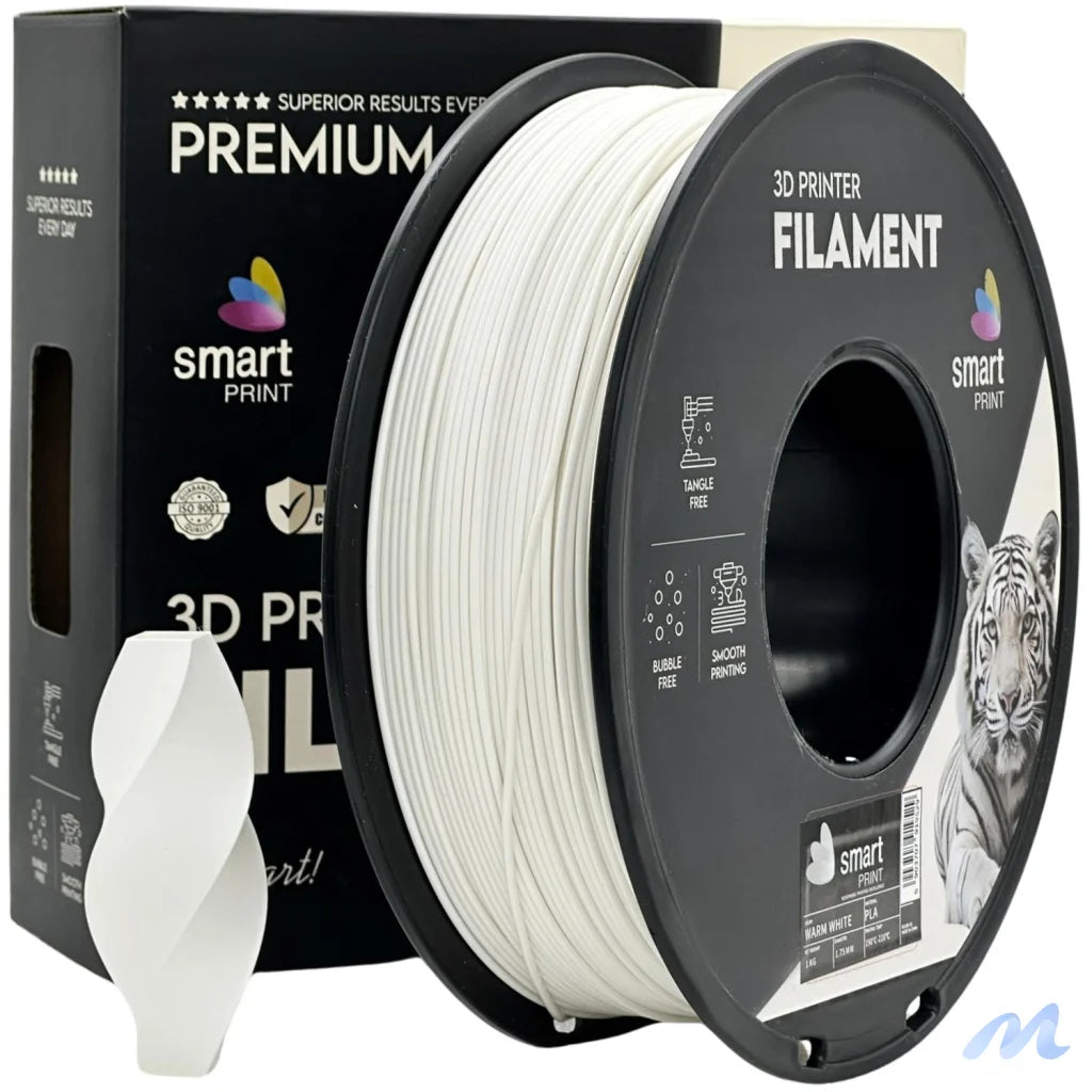 Smart Print PLA is easy to use, great for beginners. It prints smoothly with strong layer adhesion and minimal warping. Special inhibitors boost durability and color, making it ideal for everyday prints.