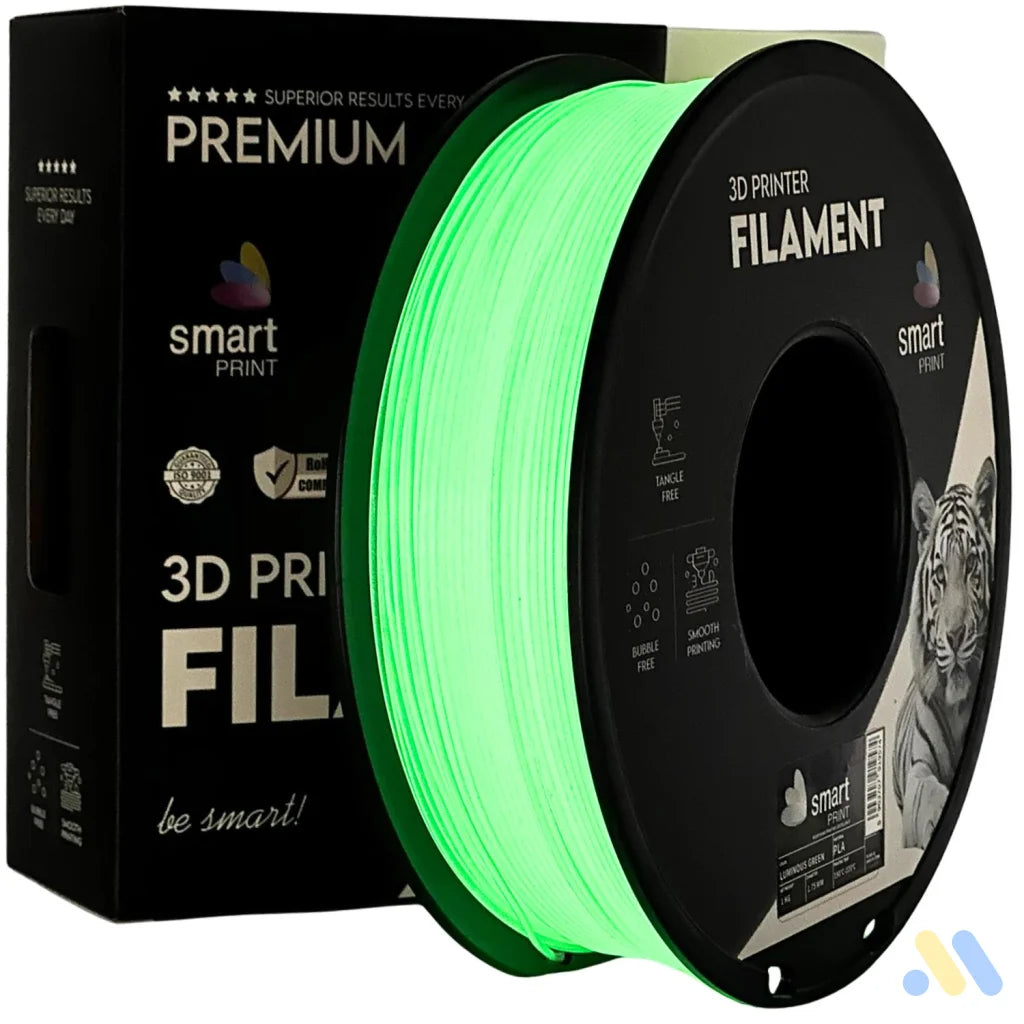 Smart Print PLA is easy to use, great for beginners. It prints smoothly with strong layer adhesion and minimal warping. Special inhibitors boost durability and color, making it ideal for everyday prints.