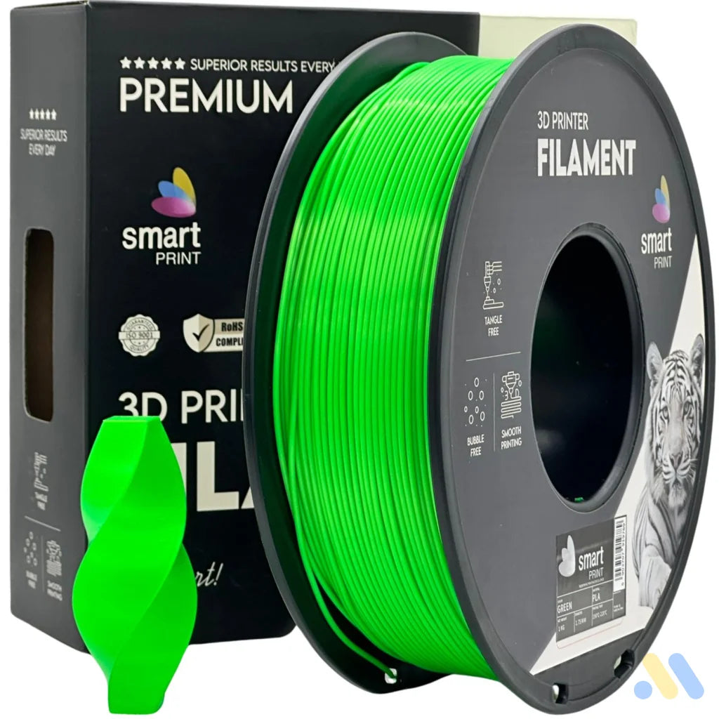 Smart Print PLA is easy to use, great for beginners. It prints smoothly with strong layer adhesion and minimal warping. Special inhibitors boost durability and color, making it ideal for everyday prints.
