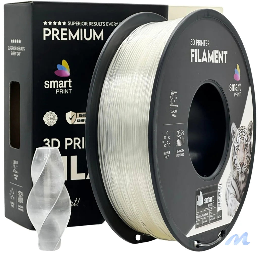 Smart Print PLA is easy to use, great for beginners. It prints smoothly with strong layer adhesion and minimal warping. Special inhibitors boost durability and color, making it ideal for everyday prints.