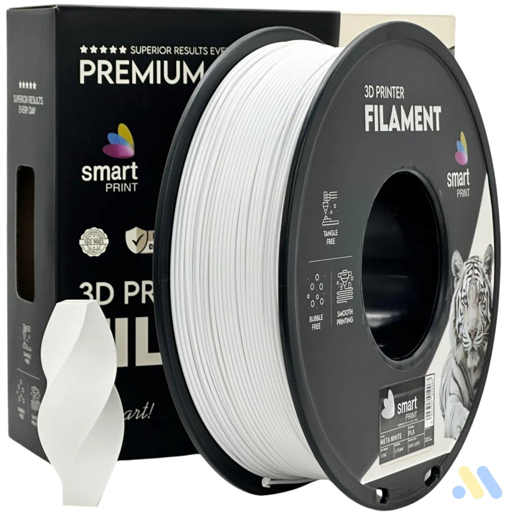 Smart Print PLA is easy to use, great for beginners. It prints smoothly with strong layer adhesion and minimal warping. Special inhibitors boost durability and color, making it ideal for everyday prints.